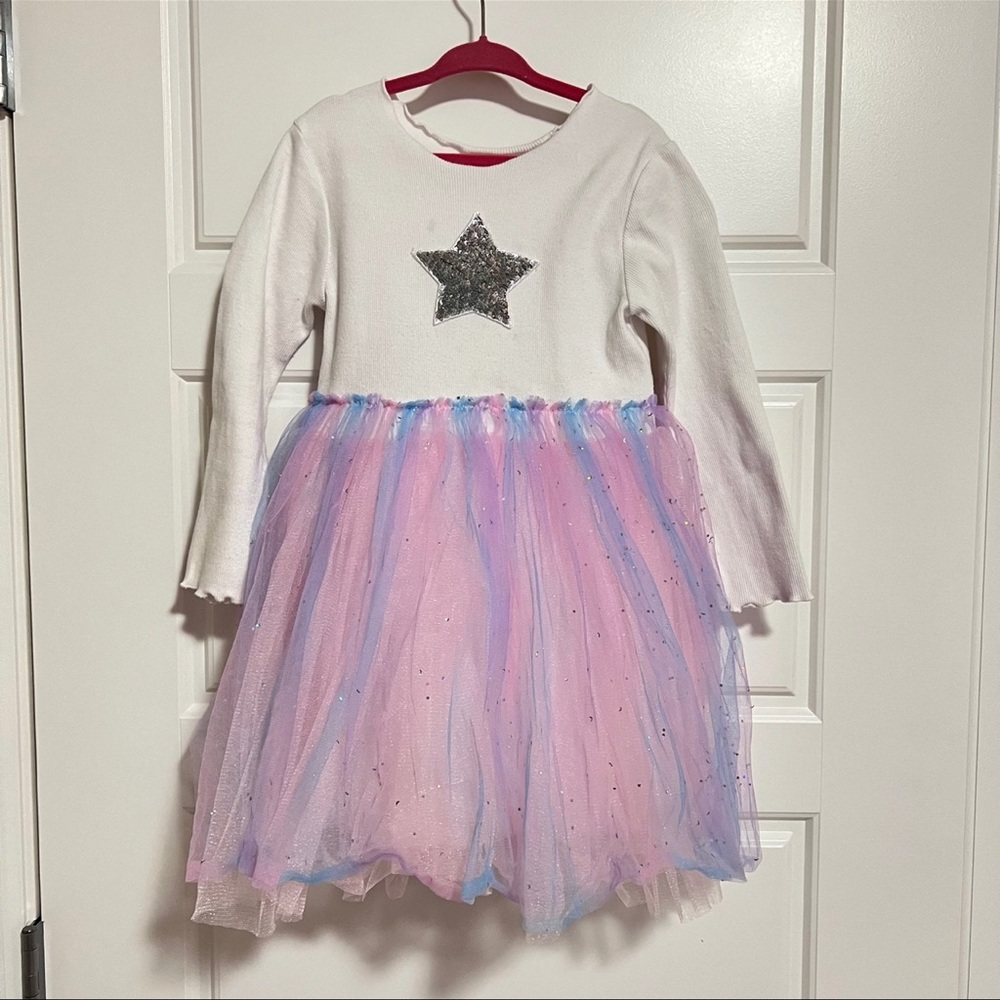 Kids tutu stars dress size110(4-5Y) birthday dress /party dress